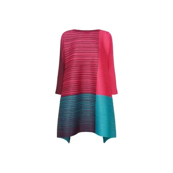 ISSEY MIYAKE SS25 Long Sleeved Dresses Women's Pink Blue