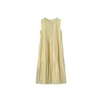 DOSOHEB Sleeveless Dress Women's Yellow