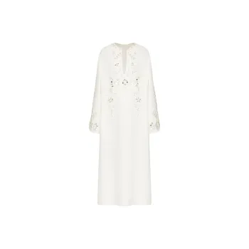 Valentino Gallo Edition Cady Couture Long-Sleeved Dresses Women's White