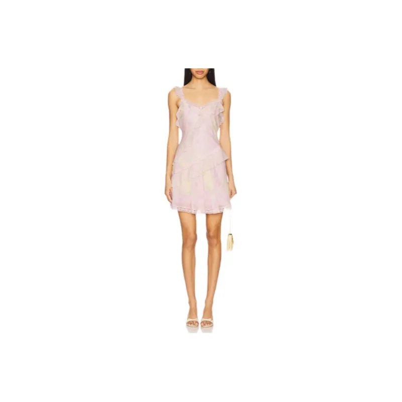 LOVESHACKFANCY Slip Dress Women's Pink-0