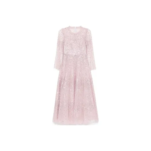 NEEDLE & THREAD 라일락 여성 긴팔 원피스