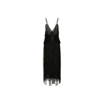 Blumarine Ruffled Long Lace Dress