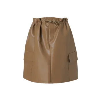 QYPRF Leather Short Skirts Women's