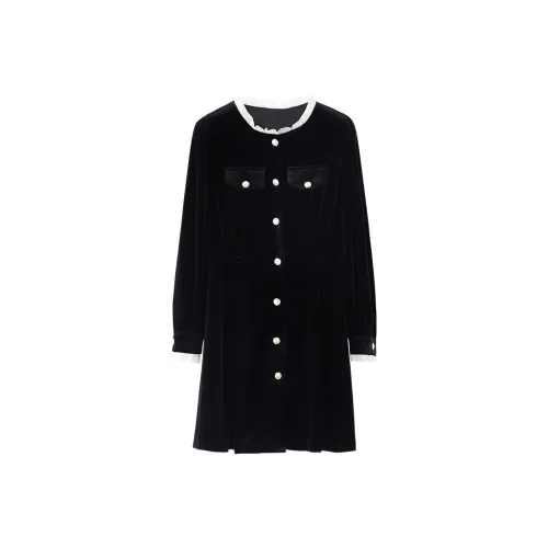 LSVE Long Sleeved Dresses Women's Black