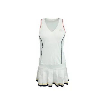 Adidas Fei Dong Collaboration Tennis Pharrell Williams NY Solid Sleeveless Dress Women's Ecru