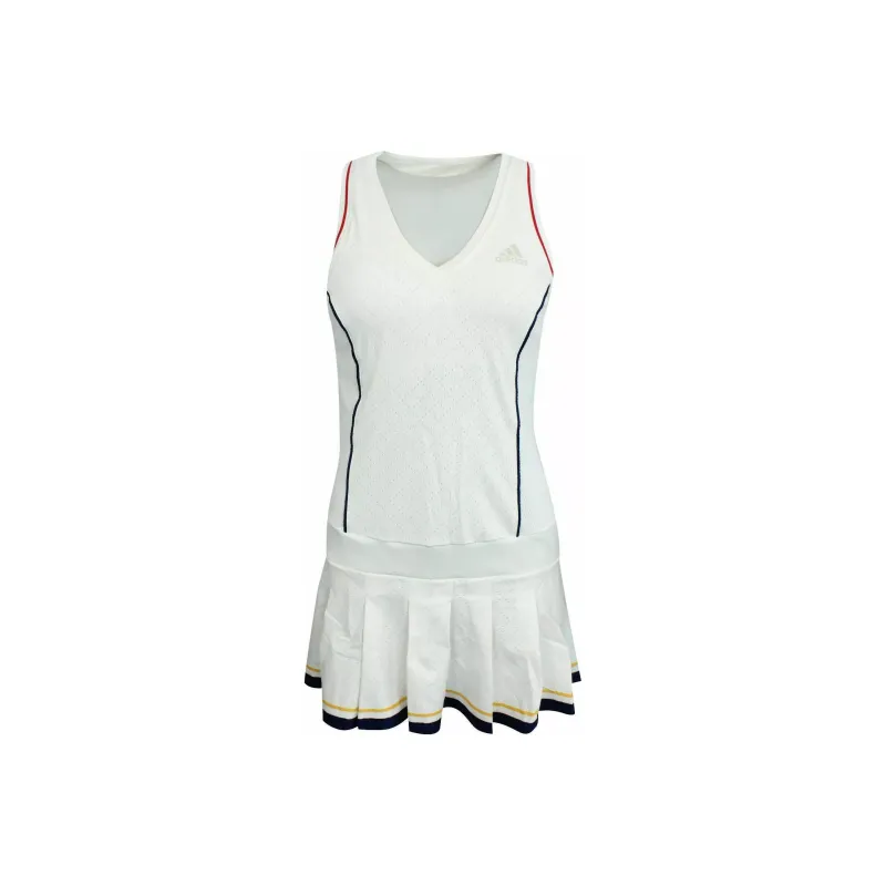 Adidas Fei Dong Collaboration Tennis Pharrell Williams NY Solid Sleeveless Dress Women's Ecru-0