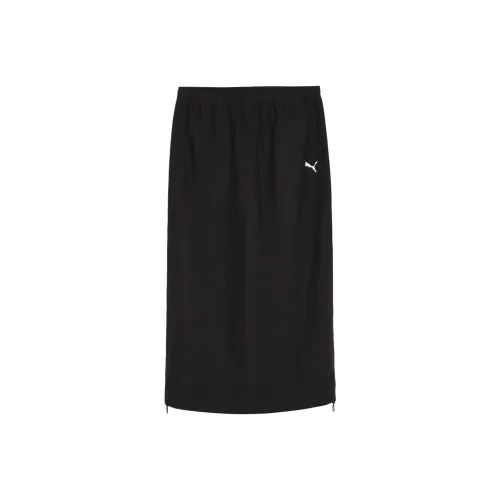 PUMA DARE TO MIDI WOVEN SKIRT Casual Long Skirts Women's Black