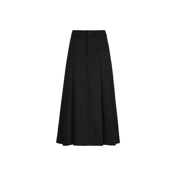 Wen Shan Casual Long Skirt Women's Black