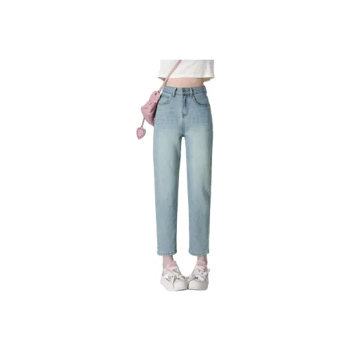 Menglaini Jeans Women's Emerald Light Green