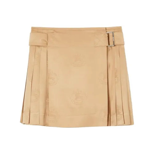 Burberry SS23 Casual Short Skirts Women's Soft Yellow Brown