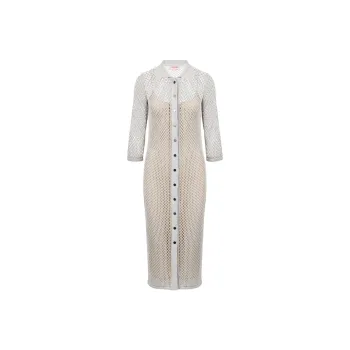 Iceberg SS25 Long Sleeved Dresses Women's Light Gray