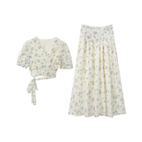 DOSOHEB Two Piece Skirt Sets Women's