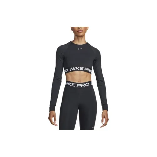 Nike Pro Women's Dri FIT Cropped Long Sleeve Top