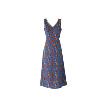 PLANE DRIFT Sleeveless Dress Women's Wilderness Rose Blue Long