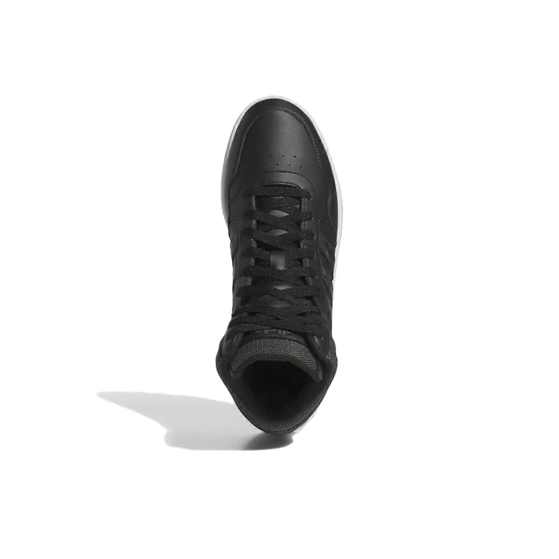 Adidas HOOPS 3.0 Anti Slip Wear Resistant Mid Top Skateboard Shoes Men's Black-3
