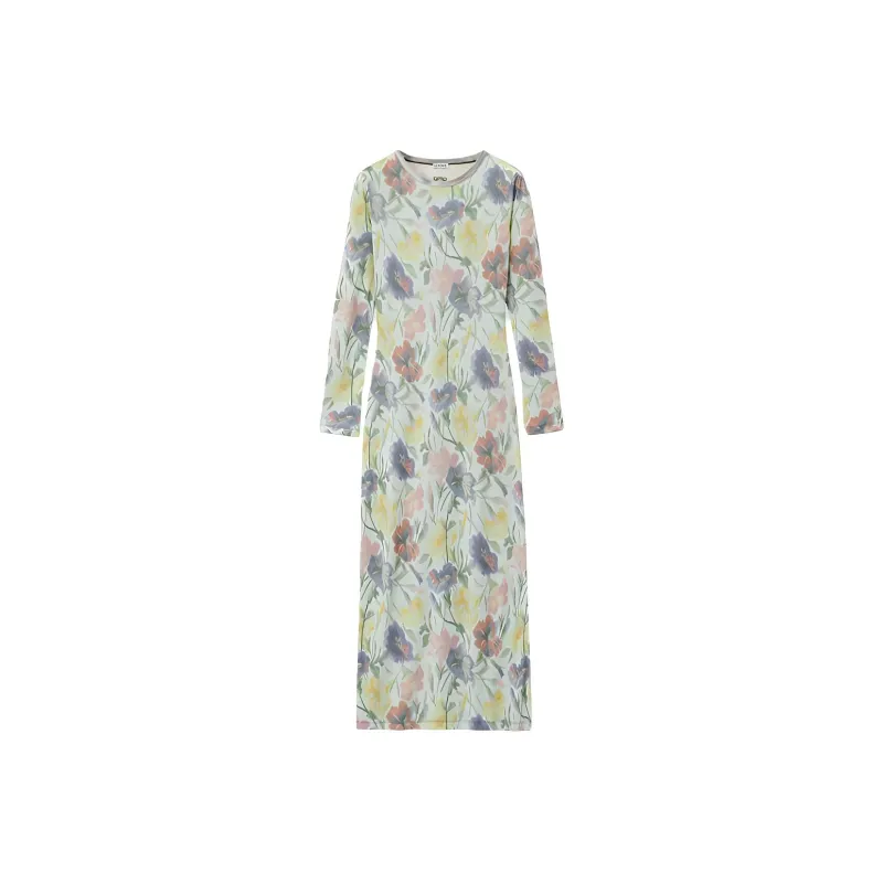 LOEWE Morning Glory print Midi Dress-0