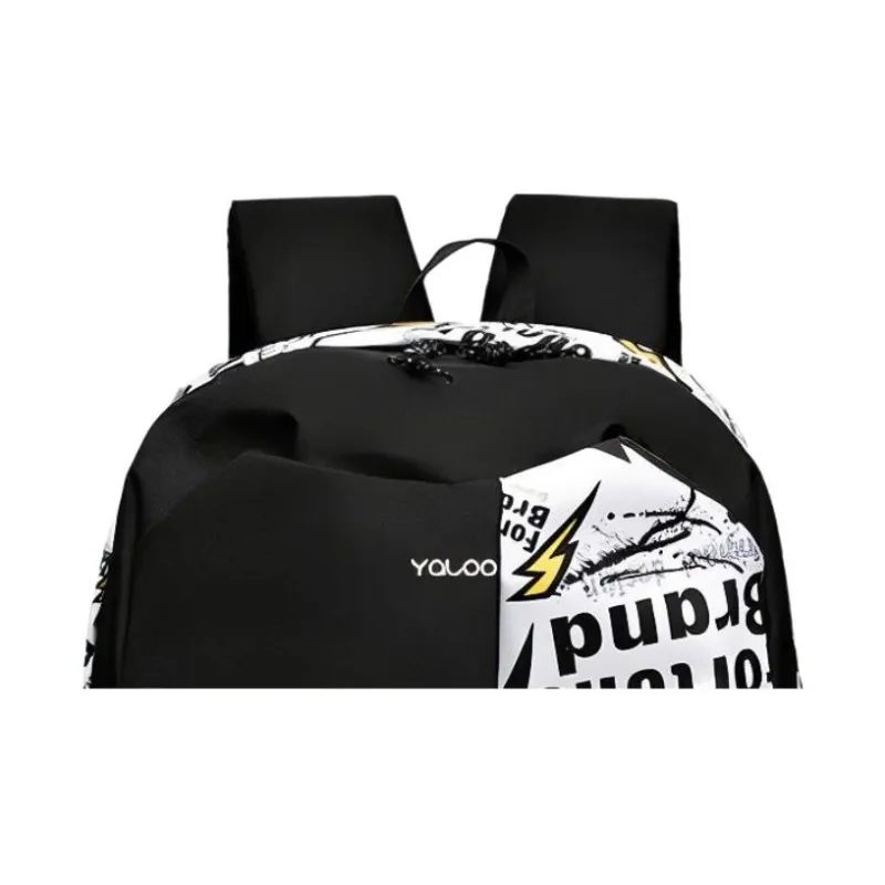 Yalu Polyester Backpack Laptop Backpack Regular Unisex White/Red/Green/Blue-2