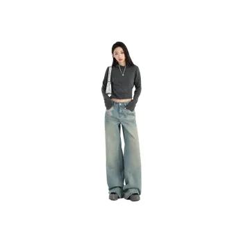 YINLEI Jeans Women's Vintage Blue