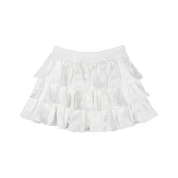 FORNI Casual Short Skirts Women's Moon White