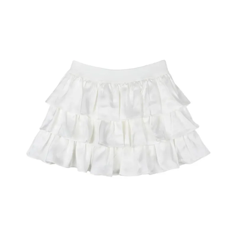 FORNI Casual Short Skirts Women's Moon White-0