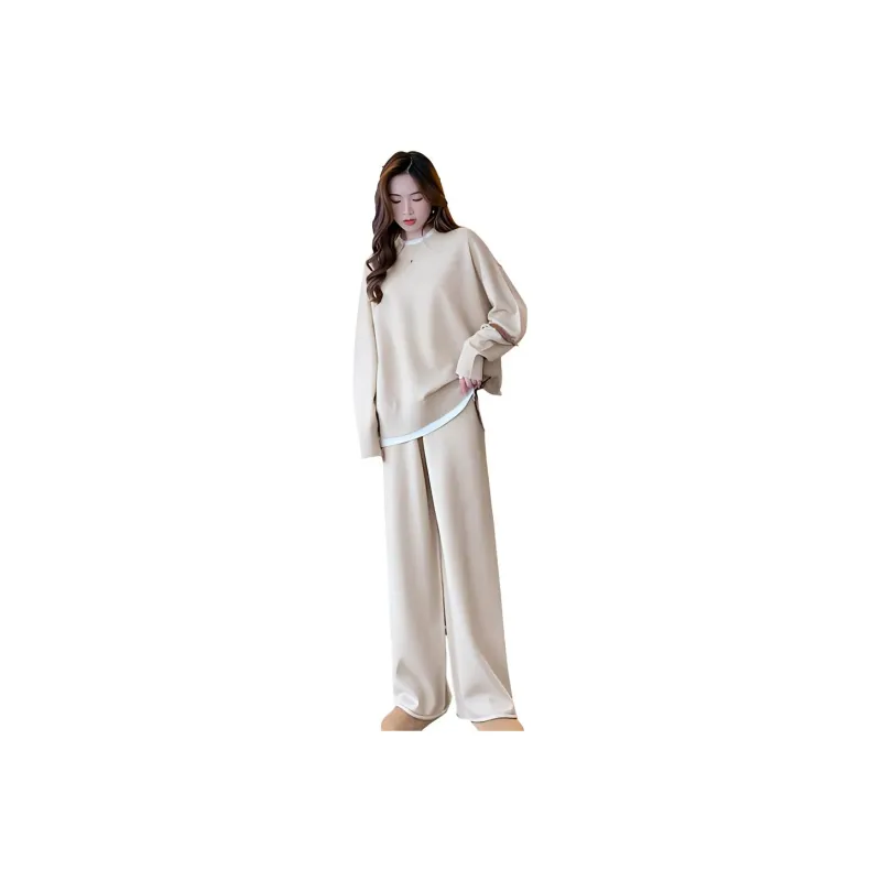 Tonlion Casual Suit Women's Beige Apricot-0