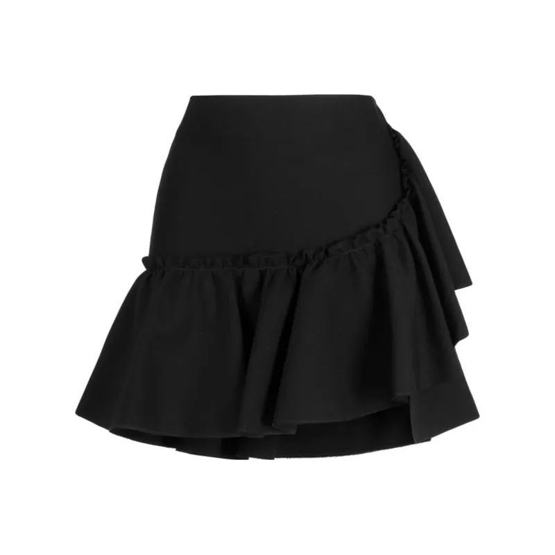 MSGM Ruffle detailing High waist Skirt-0