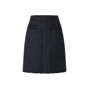 JZ. ANNAKRO Casual Short Skirts Women's Black Plaid