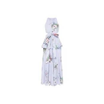 Zimmermann Everley Draped Bow Midi Dress