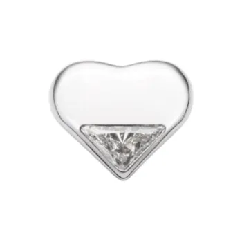 PRADA Diamond Earrings Unisex Silver