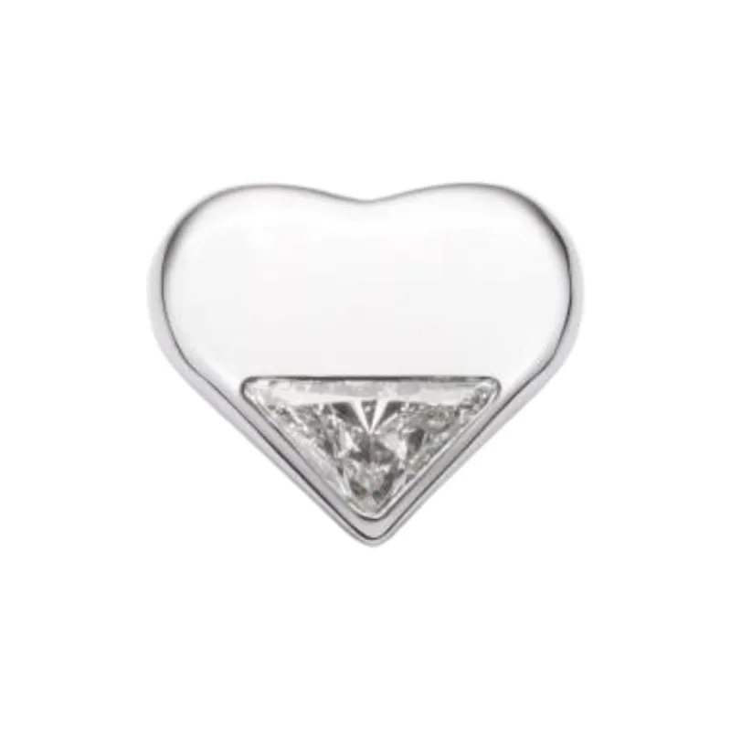 PRADA Diamond Earrings Unisex Silver-0