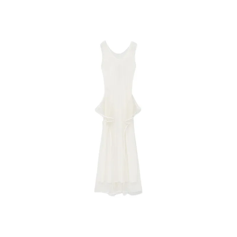 LOEWE SS25 Sleeveless Dress Women's White-0