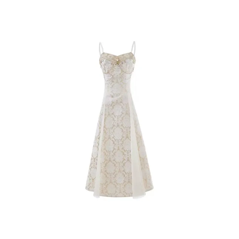 SECFLY OFFICIAL Slip Dress Women's Champagne-0