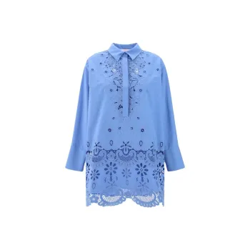 Valentino Lace Detailed Long-Sleeved Mini Dress