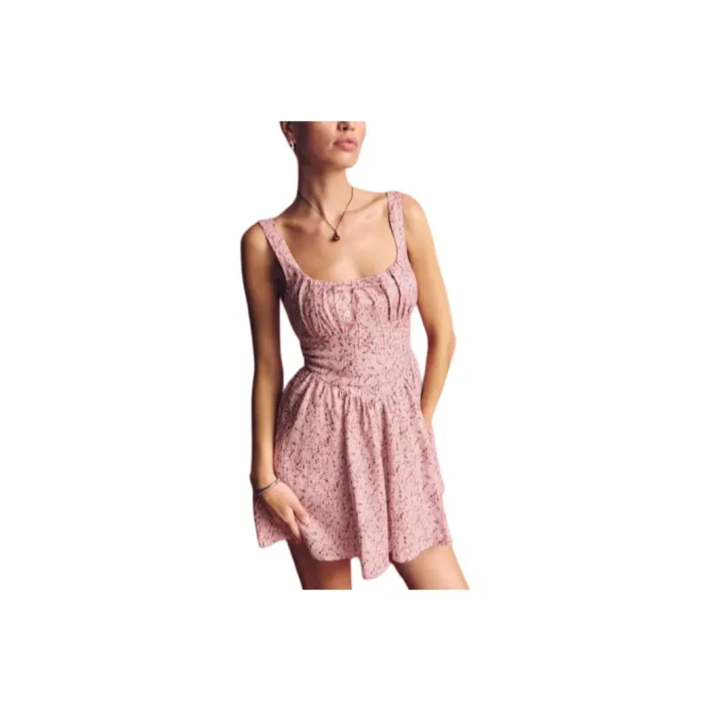 REFORMATION Daria Linen Dress Sleeveless Dress Women's Multicolor-0