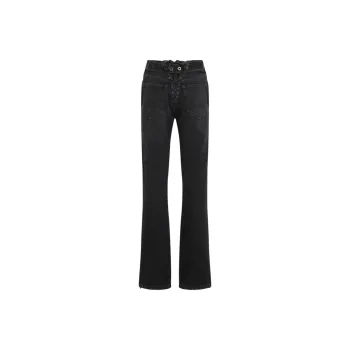 Jean Paul Gaultier Lacing And Knee Detail Denim Jeans 'Black'