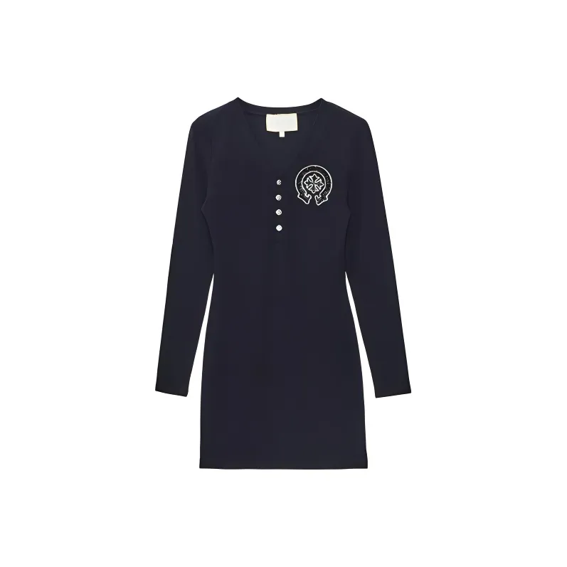 Ed Hardy SS24 Long Sleeved Dresses Women's Black-0