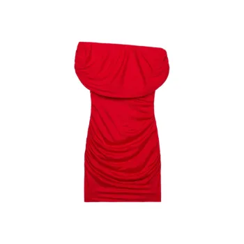 Blumarine One shoulder Draped Mini Dress