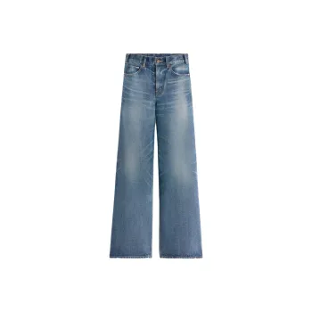 CELINE Flared Surf Jeans In Union Wash Denim