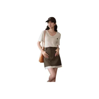 MISHOW Casual Short Skirts Women's Cocoa Coffee
