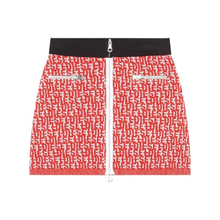 DIESEL Casual Short Skirts Women's Red-0
