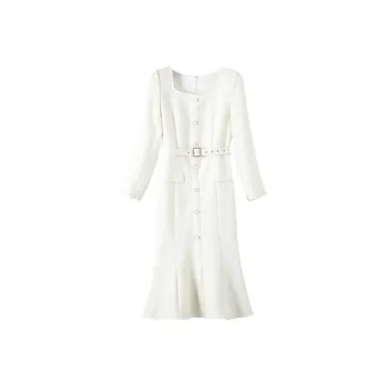 Late White Dress Women's Apricot