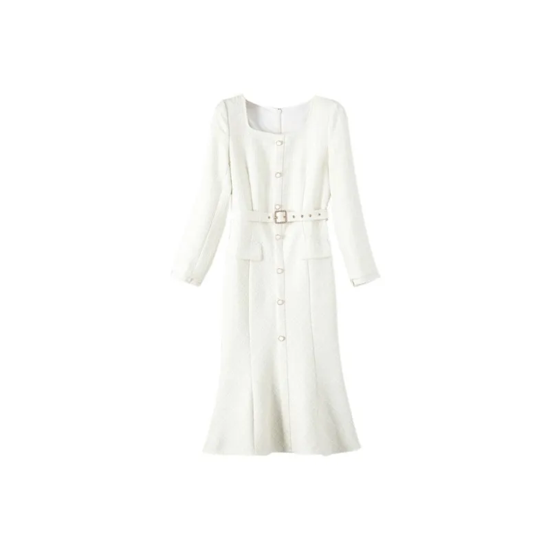 Late White Dress Women's Apricot-0
