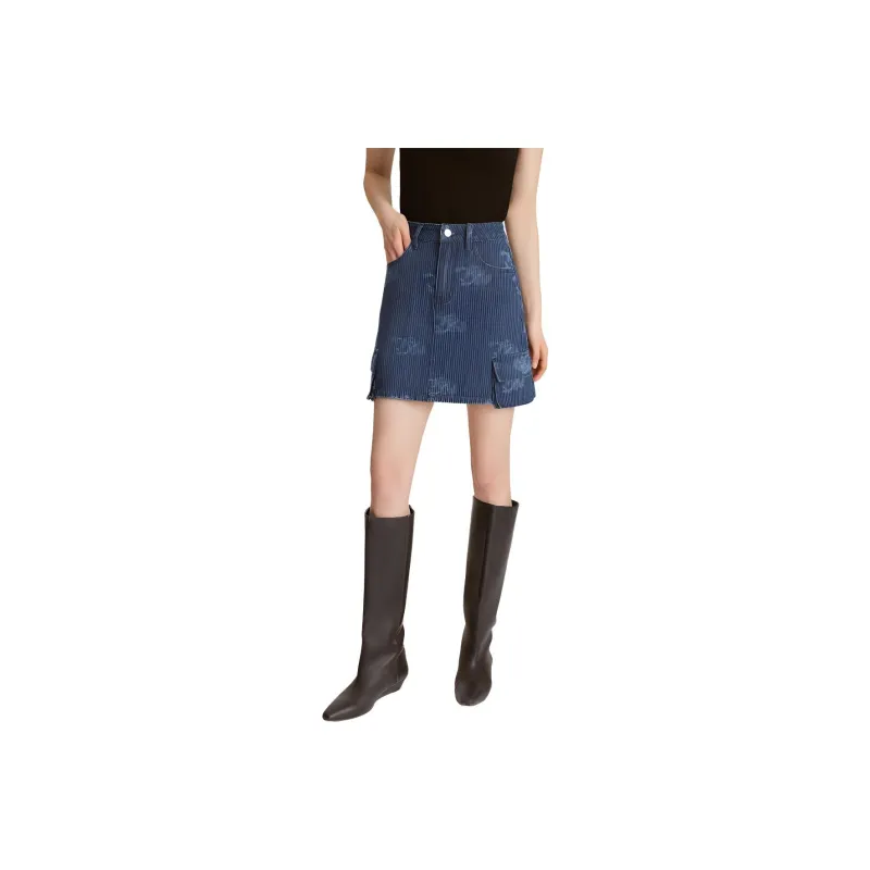 ELLE Casual Short Skirts Women's Blue-0