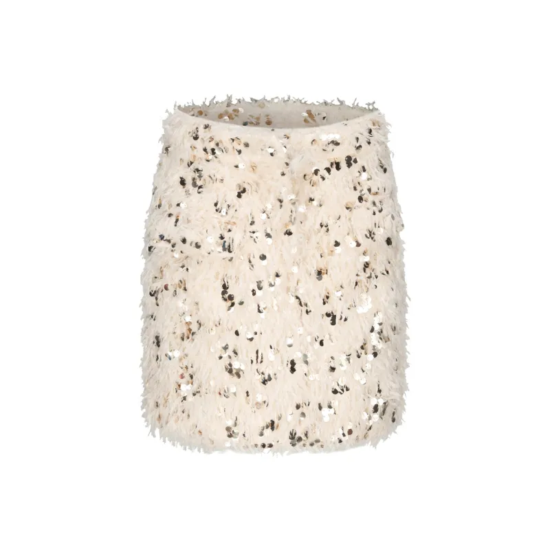 VANN VALRENCÉ Casual Short Skirts Women's Almond Oil White-0