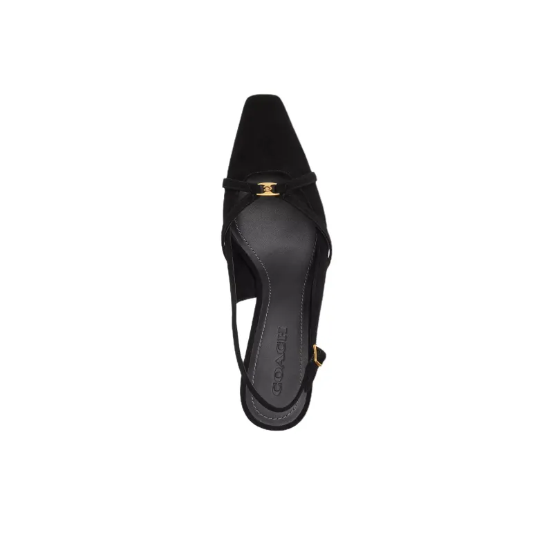 COACH Rowyn Slim Heel High Heels 6.4cm Women's Black-3