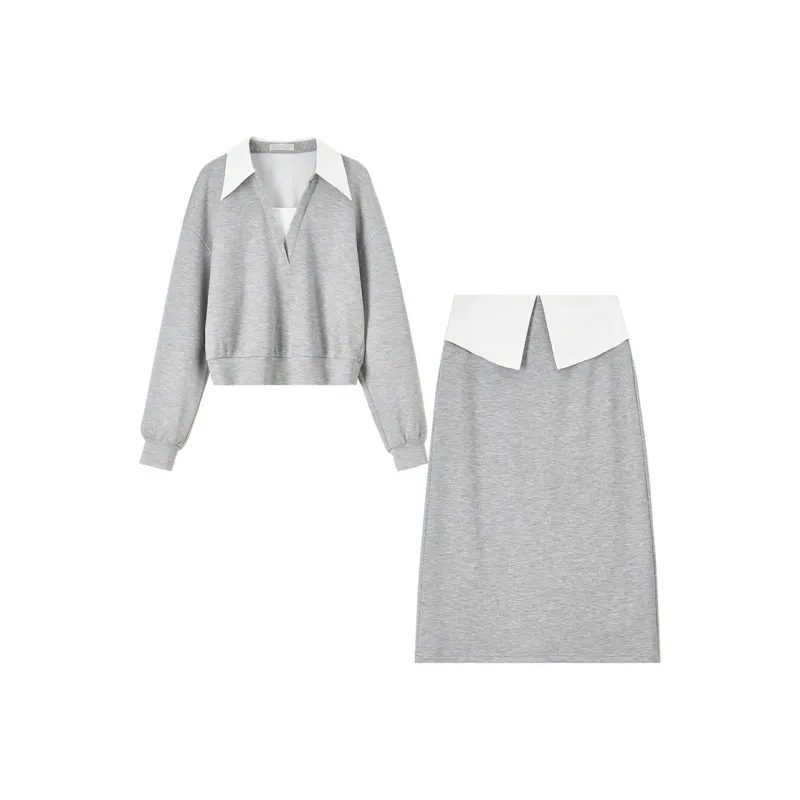 SENTUBILA Casual Suit Women's Gray-0