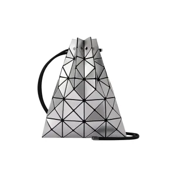 ISSEY MIYAKE PVC Bucket Bag, Shoulder Bag, Crossbody Bag Women's Silver