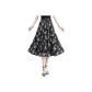 Black with White Floral