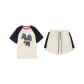 Beige & Navy Blue