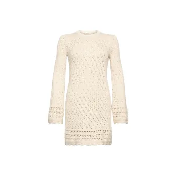 FRAME Crochet Organic Cotton-silk Shift Dress